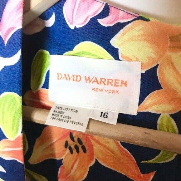 David Warren New York Vintage Women's 16 Vintage Tropical Print Sheath Dress - Picture 3 of 12